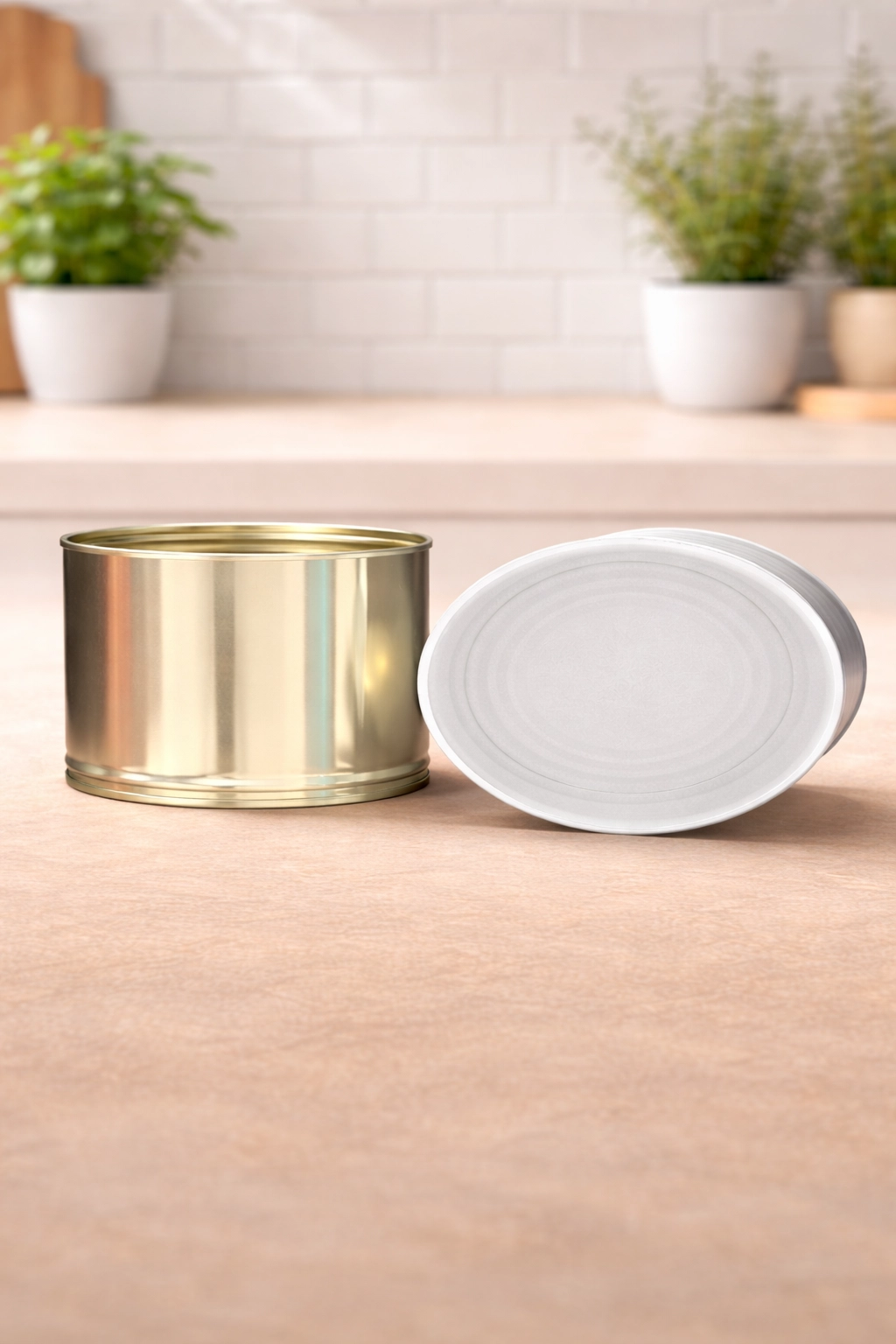 Konzerva - plechovka 73/70x58,3 "250g" (200ml.) Biela/ Zlato
