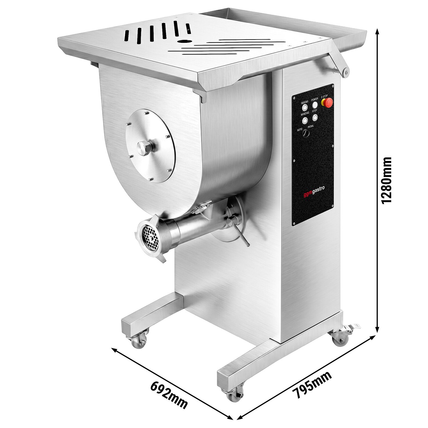 2 v 1 Elektrický mlynček na mäso – veľkosť 32 – s miešačkou na mäso – 800–1 000 kg/h – objem 42 l / 30 kg – 3 kW – Obrázok 10