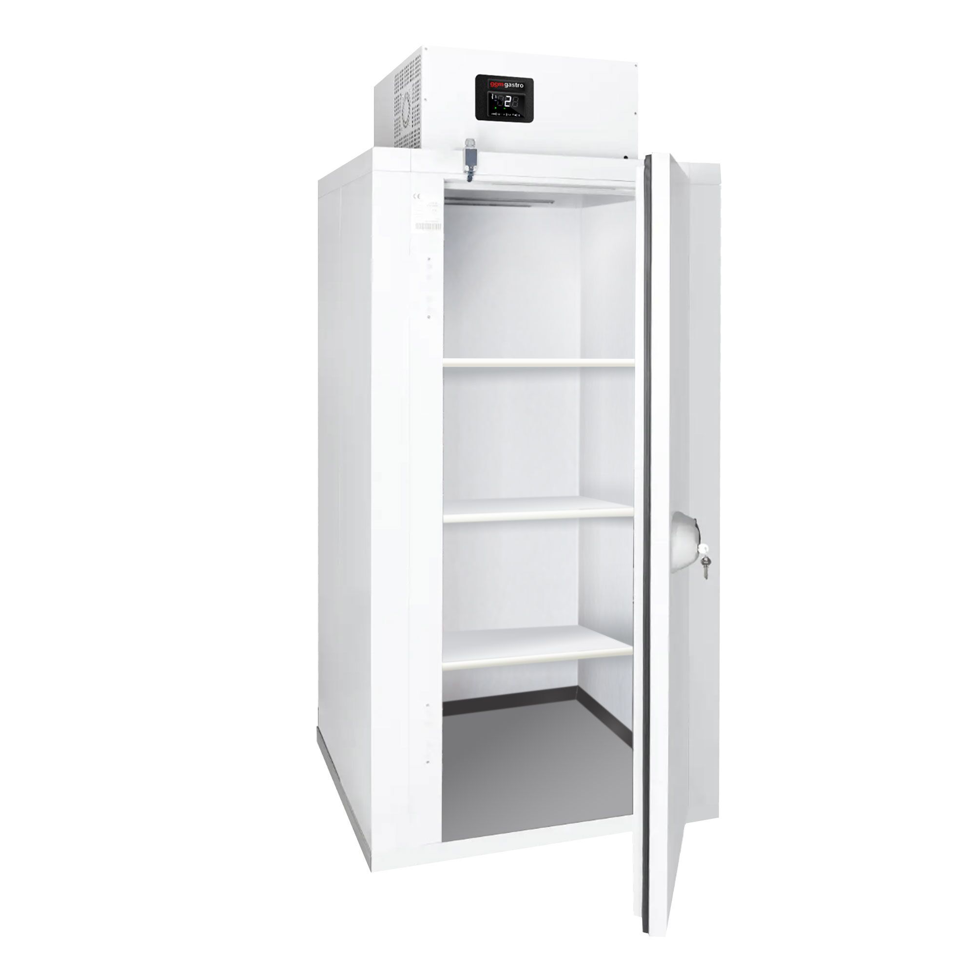 Kompaktná chladiaca bunka – 1000 × 1100 mm – 1,59 m³ – s 3 policami. – Obrázok 4