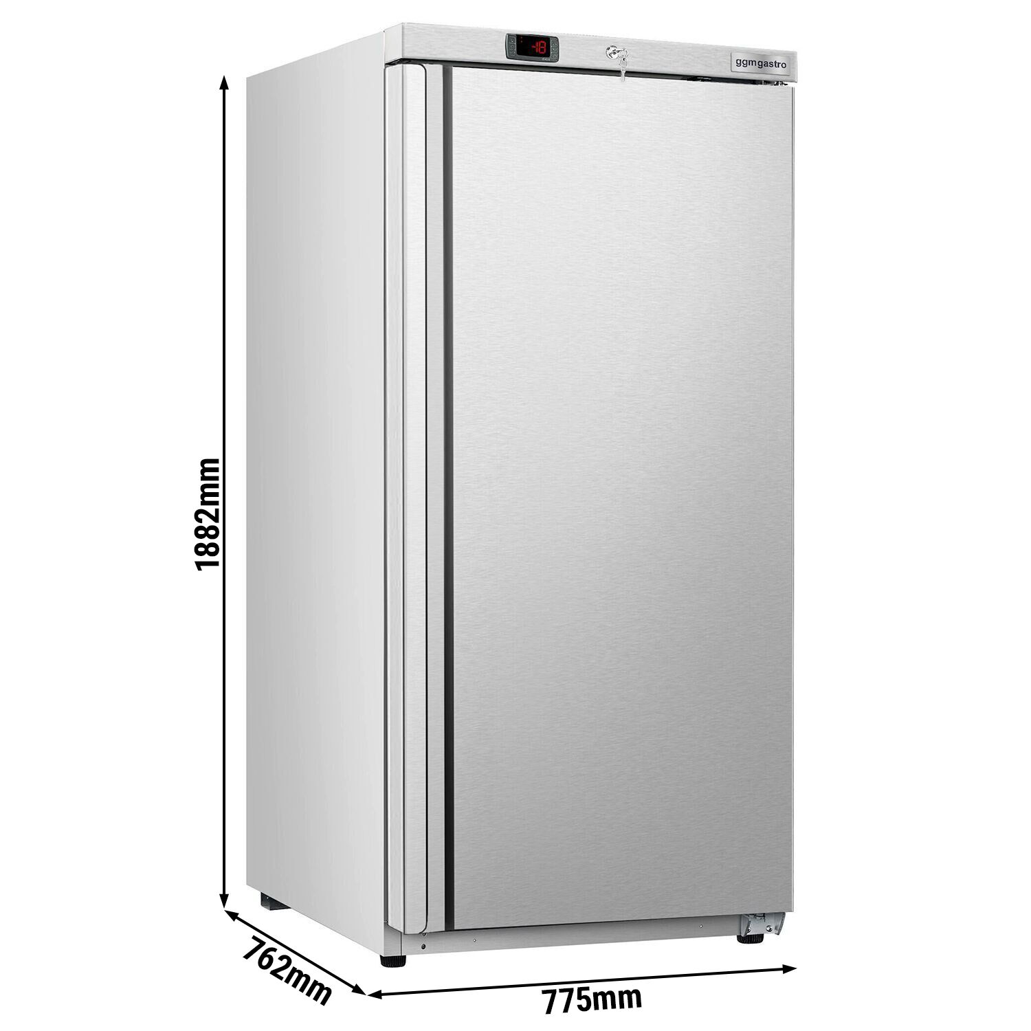 Úložná mraznička ECO - 600 litrov - s 1 dverami Nerez