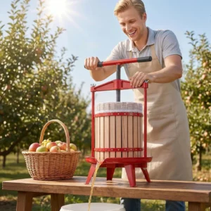 Lis na ovocie 18L, lis na jablko, lis na ovocie, lis na rmut, lis na bobule bukové drevo