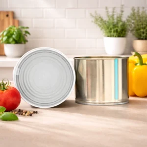 Konzerva - plechovica 99/96x63 "500g" (400ml.) Biela/Zlato