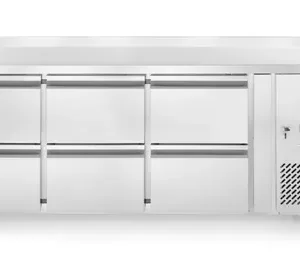 Chladiaci pult, 6 zásuviek, Arktic, 135L, Strieborná, 230V/400W, 1795x700x(H)840mm