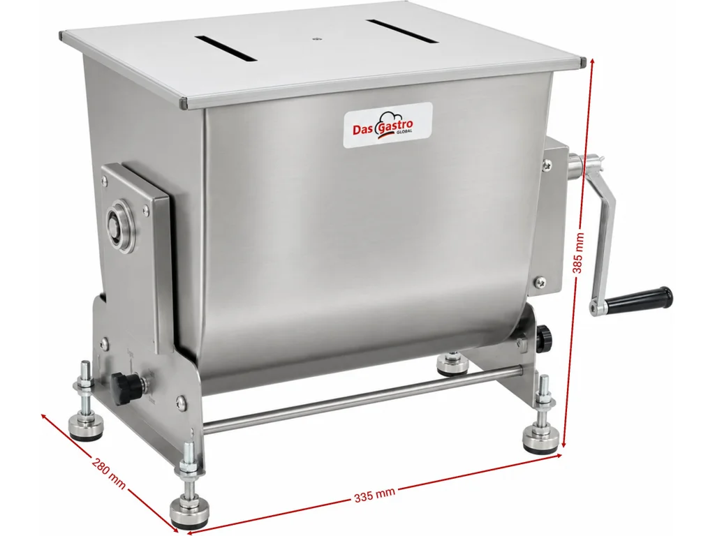 Elektrický miešač mäsa – 20 l – 16 kg – dvojitý hriadeľ – Obrázok 9
